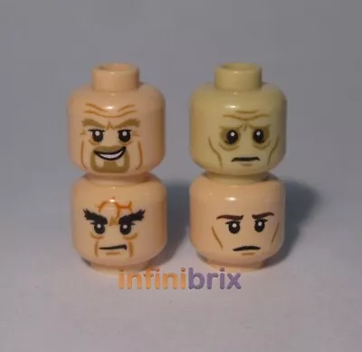 Buy 4x Lego Hobbit LOTR Heads King Theoden, Bifur, Grima, Legolas Greenleaf NEW • 6.50£