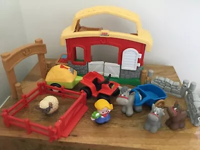 Buy Vintage Fisher Price Little People 2003 Farm Stable Playset - Sounds & Horses • 15£