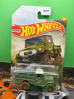 Buy Hot Wheels HFW36 Mud Runners 4/5 Toyota Land Cruiser Pick-Up - Green • 4.99£