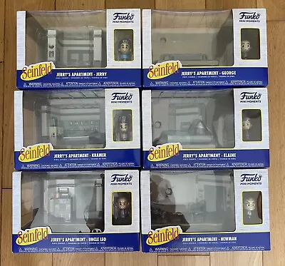 Buy Bnib: Full Set: 6 Funko Mini Moments Seinfeld Jerrys Apartment + Counter Display • 57.99£