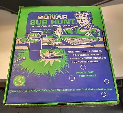 Buy Vintage Mattel Electronic Sonar Sub Hunt Game W/ Original Box • 27.96£