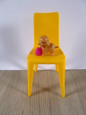 Buy Accessories For Barbie House Mattel DVV47 Kitchen Chair And Puppy With Shoe (14691) • 7.03£
