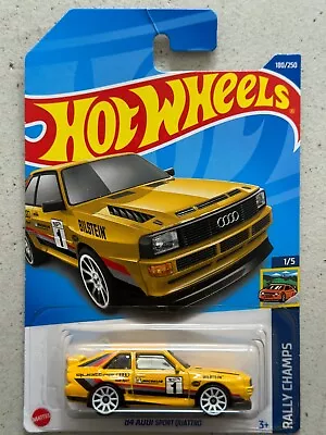 Buy 2022 Hot Wheels 84 AUDI SPORT QUATTRO Rally Champs With Protector • 9.99£