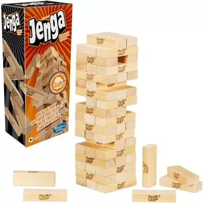 Buy Classic Jenga Game From Hasbro Stacking Wooden Block Game New • 18.97£