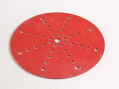 Buy Meccano 6 Inch Circular Metal Plate Part 146 Mid Red Stamped MMIE • 12£