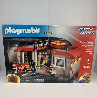 Buy Playmobil Take Along Fire Station 5663, Boxed And Complete • 34.99£