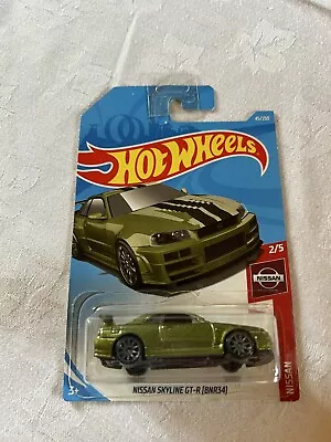 Buy 2019 Hot Wheels Nissan Skyline GT-R R34 Nissan Series Long Card 45/250 #2/5 • 18£