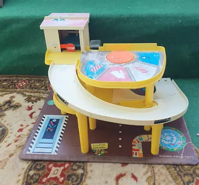 Buy Vintage Fisher Price Little People Garage Parking Ramp Service Centre • 20£