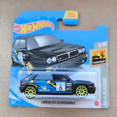 Buy 2021 Hot Wheels SHORT CARD HW BAJA BLAZERS LANCIA DELTA INTEGRALE BLACK 6 /10 • 7.19£