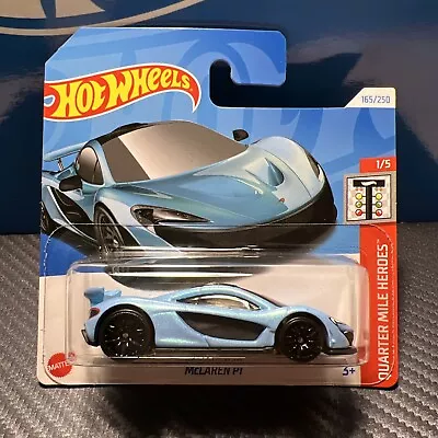 Buy Hot Wheels McLaren P1 Blue Quarter Mile Heroes 2024 Mint Short Card • 3.99£