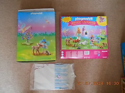 Buy Playmobil Advent Calendar 5492 Fairies Unicorn Deer Kittens Rabbits Peacock Wand • 3£