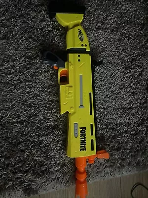 Buy Nerf Fortnite AR-L Elite Dart Blaster 2018 Gold Scar Gun Hasbro (Check Descript) • 10£