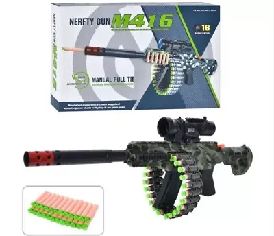 Buy M416 Soft Bullets Dart Gun Fits Nerf Automatic Rotating Drum 24pcs Kids Toy  15M • 23.99£