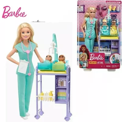 Buy MATTEL PEDIATRICIAN BARBIE With 2 Patients And All Accessories Exam Table... • 29.33£