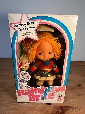 Buy New RARE Vintage Mattel 80's MIB Rainbow Bright Doll Rainbow Brite & Twink NRFB • 250£