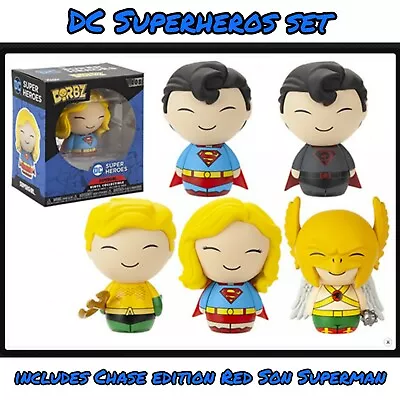 Buy LOT OF 5DC SUPER HEROES FUNKO DORBZ Incl Chase Red Son Superman • 15£