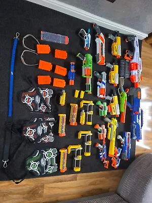 Buy NERF GUN MEGA BUNDLE  16 Guns, 11 Various Attachments, 7 Mags, 3 Targets. • 50£