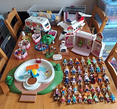 Buy Playmobil Joblot | LARGE Bundle - 41 Figures Plus Baby | Plane/Santa/Café/Car • 40£