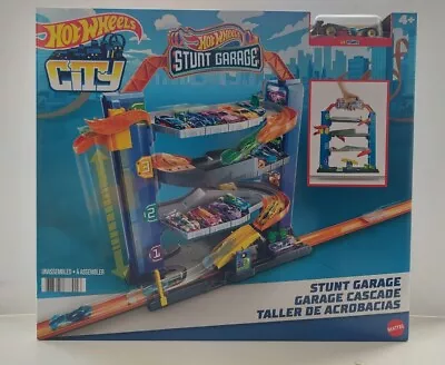 Buy Hot Wheels City Stunt Garage Playset & Race Car | New • 30£