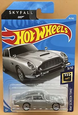 Buy Hot Wheels DB5 1963 Skyfall 007 Aston Martin James Bond Screen Time New Long 78 • 12.99£