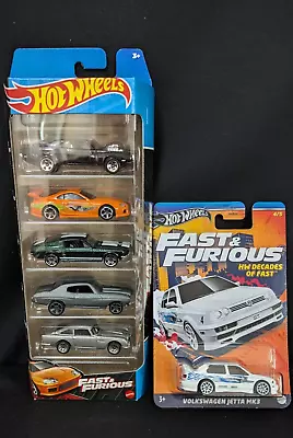 Buy Hot Wheels Fast & Furious 5 Pack 2023 With Volkswagen Jetta Mk3 2024 Decades. • 16.99£