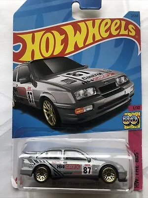 Buy Hot Wheels ‘87 Ford Sierra Cosworth Silver Diecast 1:64 2/250 Long Card New • 8£