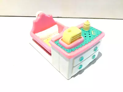 Buy Fisher Price Vintage Loving Family ? Dolls House Baby Crib With Sounds • 8£