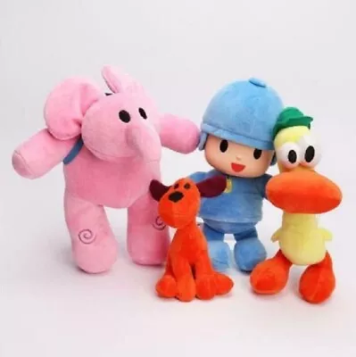 Buy 4PCS Bandai Pocoyo Elly Pato Loula Soft Plush Stuffed Toys Figure Doll Gifts • 14.99£