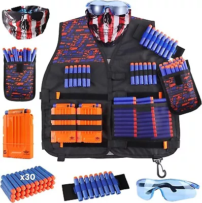 Buy UWANTME Kids Tactical Vest Kit For Nerf Guns N-Strike Elite Series With Refill D • 24.99£