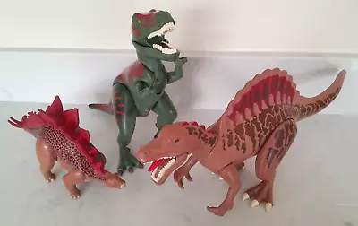 Buy X3 Playmobil Dinosaurs, T-Rex, Stegosaurus, Spineosaurus • 15£