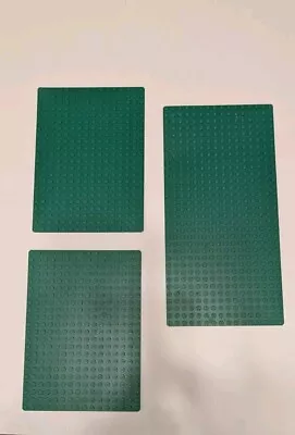 Buy 3 X Green Lego Baseplates  - 2 Plates That Are 16x22 And 1 Plate That Is 16x32 • 6.38£