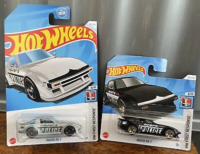 Buy Hot Wheels X 2 Mazda RX-7 Black & Dollar Tree US Exclusive Brand New 2024 • 9.99£