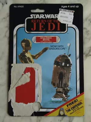 Buy CLEAN 1983 Original KENNER R2 D2 Sensorscope CARD 65 BACK Return Jedi STAR WARS • 0.01£