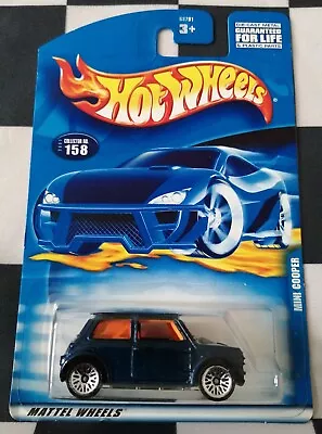 Buy 2001 Hot Wheels Mini Cooper Long Card Collerctor No 158 • 8.95£