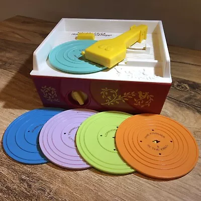 Buy 2010 Fisher Price Music Box Record Player COMPLETE 5 Records Repro Speaker Broke • 19.99£