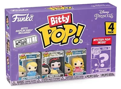 Buy Funko Bitty Pop Disney Princess 4 Pack: Cinderella, Snow White, Aurora & Mystery • 12.99£
