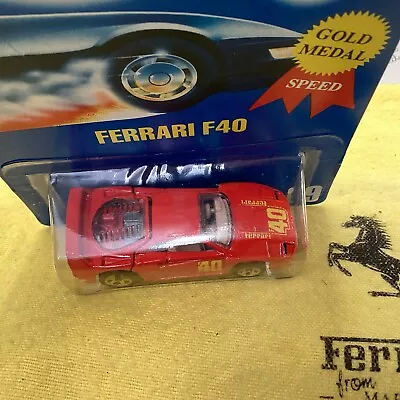 Buy Hot Wheels Ferrari F40 In Red Gold Medal Moc • 35£