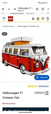 Buy LEGO Creator Expert: Volkswagen T1 Camper Van (10220) • 20£