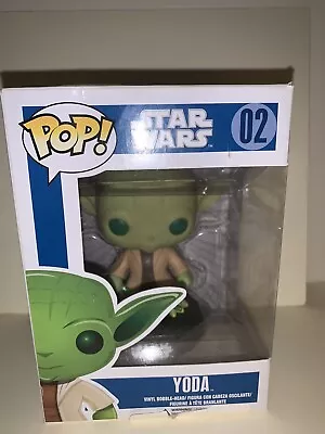 Buy Funko Pop Yoda Star Wars Bobble Head Boxed 02 Sticker On Box Light Damage To Box • 14.95£