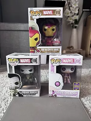 Buy Funko POP - Marvel - Selfie Gwenpool - Iron Man Mystic - Punisher Bundle • 18£