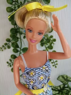 Buy 💞💞Vintage Barbie Doll  Blue Yellow  Dress. 💞💞 • 15£