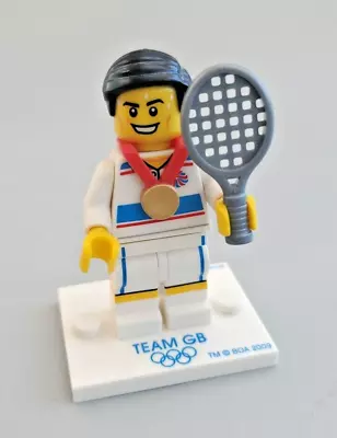 Buy Lego Olympic Minifigure - Tennis Player - Team GB Complete With Base And Racket • 6.99£