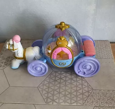 Buy Little People Disney Princess Cinderella Musical Horse Carriage-Few Scuffs-works • 8.49£
