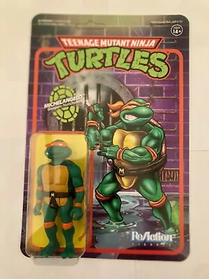 Buy Teenage Mutant Ninja Turtles Super 7 Reaction Action Michelangelo Unpunched • 12.99£