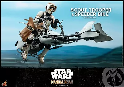 Buy Hot Toys Scout Trooper & Speeder Bike Grogu TMS017 Star Wars Mandalorian 1/6 NEW • 368.90£