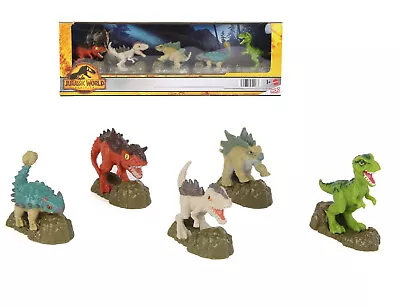 Buy Jurassic World Dominion Micro Collection 5 Figure Dinosaur Set T-Rex Stegosaurus • 5.95£