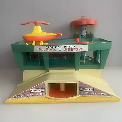 Buy Vintage 1970s Fisher Price Little People Play Family Airport 35 X 26 X 34cm • 24.99£