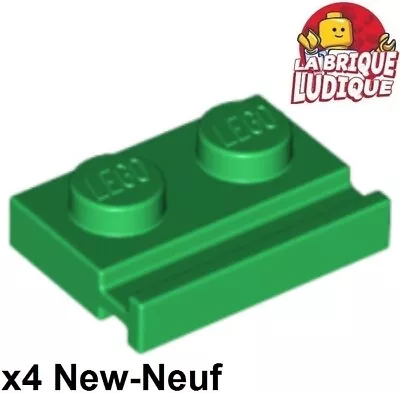 Buy LEGO 4x Plate Modified 1x2 Door Rail Groove Green/Green 32028 NEW • 1.14£