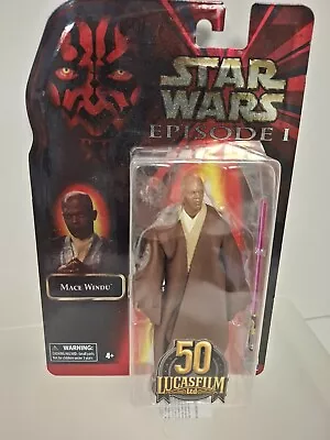 Buy New Star Wars The Black Series 50th Lucasfilm Anniversary Mace Windu 6  Figure • 25.99£