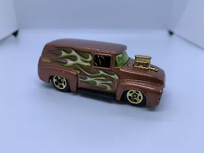 Buy Hot Wheels - Custom ‘56 Ford F1 Van Brown - Diecast Collectible - 1:64 - USED • 3.50£